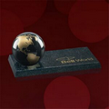 Marble Globe Award on Granite Base/ Black - 4"x8"